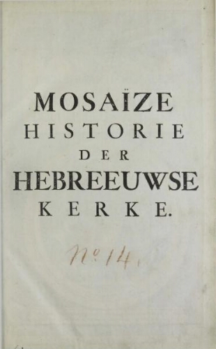 Mosaize historie der Hebreeuwse kerke
